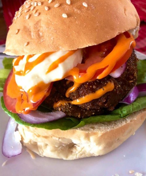 Button Mushroom Burger