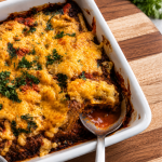 Smoky Masala Onion Bharta Pasta Bake
