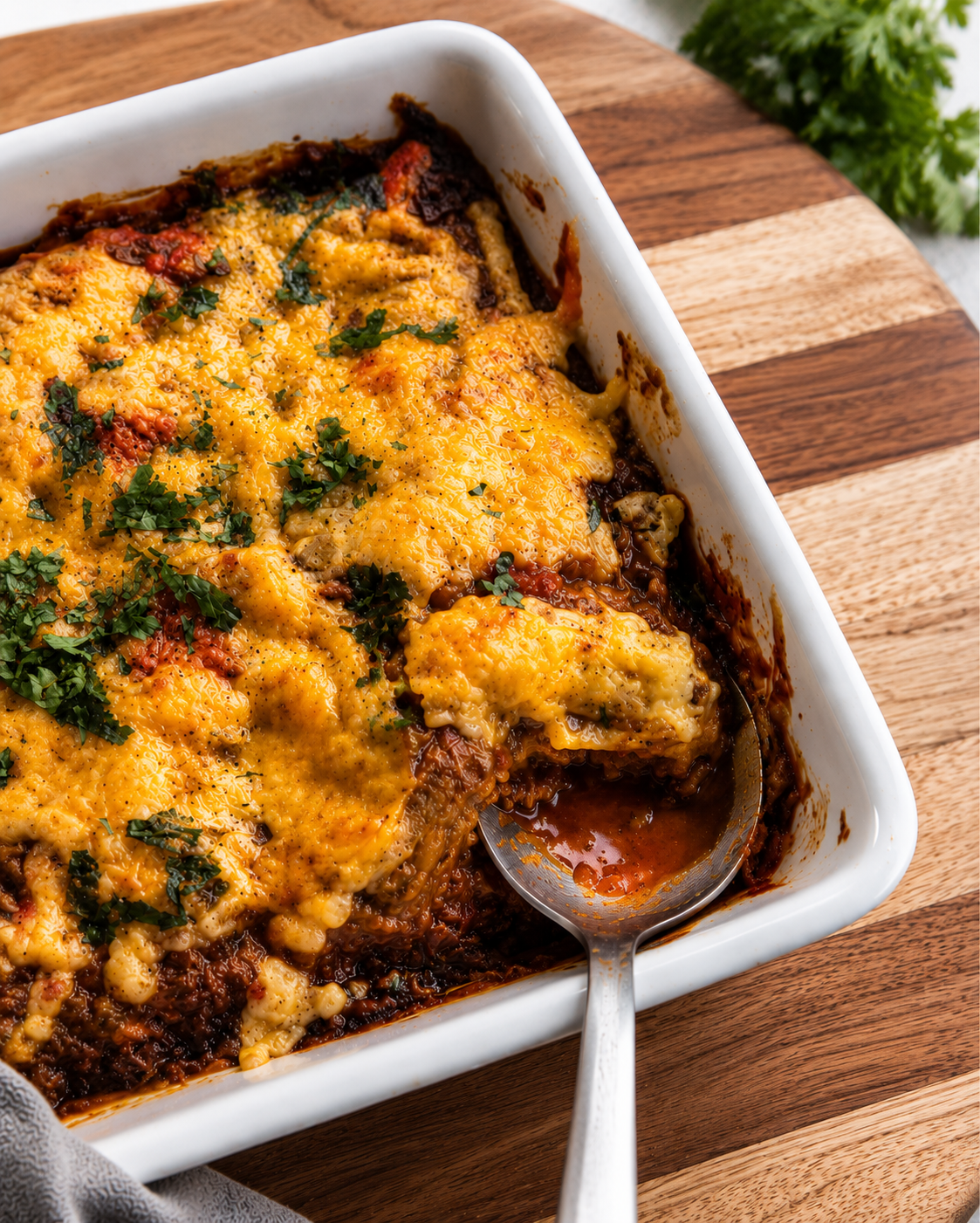 You are currently viewing Smoky Masala Onion Bharta Pasta Bake